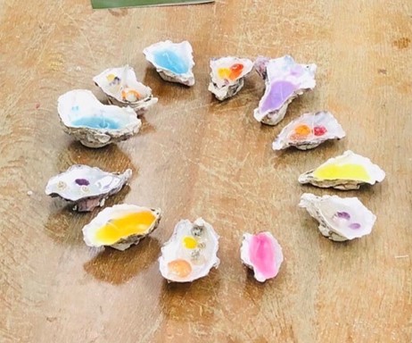 牡蠣の殻がキャンドルに⁉