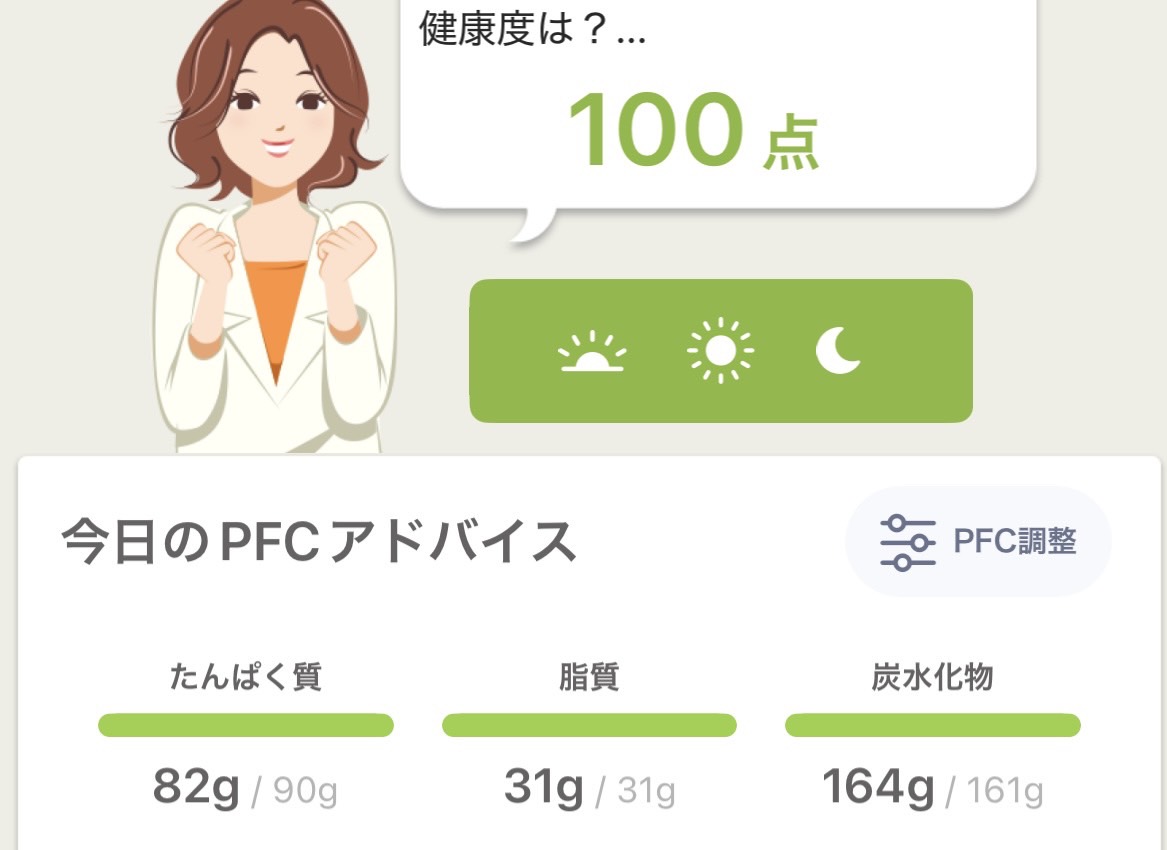 あすけんの高得点獲得🌸